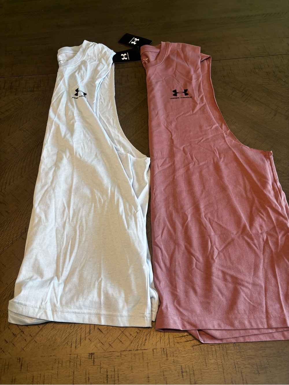 Under Armour Muscle Tank Pair - White & Mauve Pink